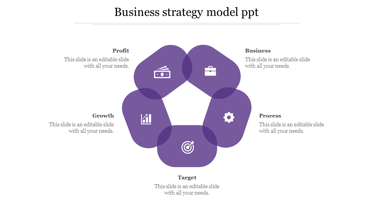 business strategy model ppt-Purple